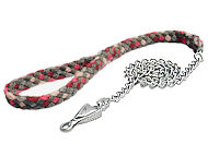 4 ft Braided nylon dog leash with chain for Great Dane show 4 ft Braided nylon dog leash with chain for Great Dane show