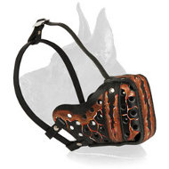 "Magma" Style Leather Great Dane Muzzle for training "Magma" Style Leather Great Dane Muzzle for training